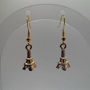 New Handcrafted 14k Gold-Plated “Parisian Dream” Eiffel Tower Earrings 🇫🇷✨